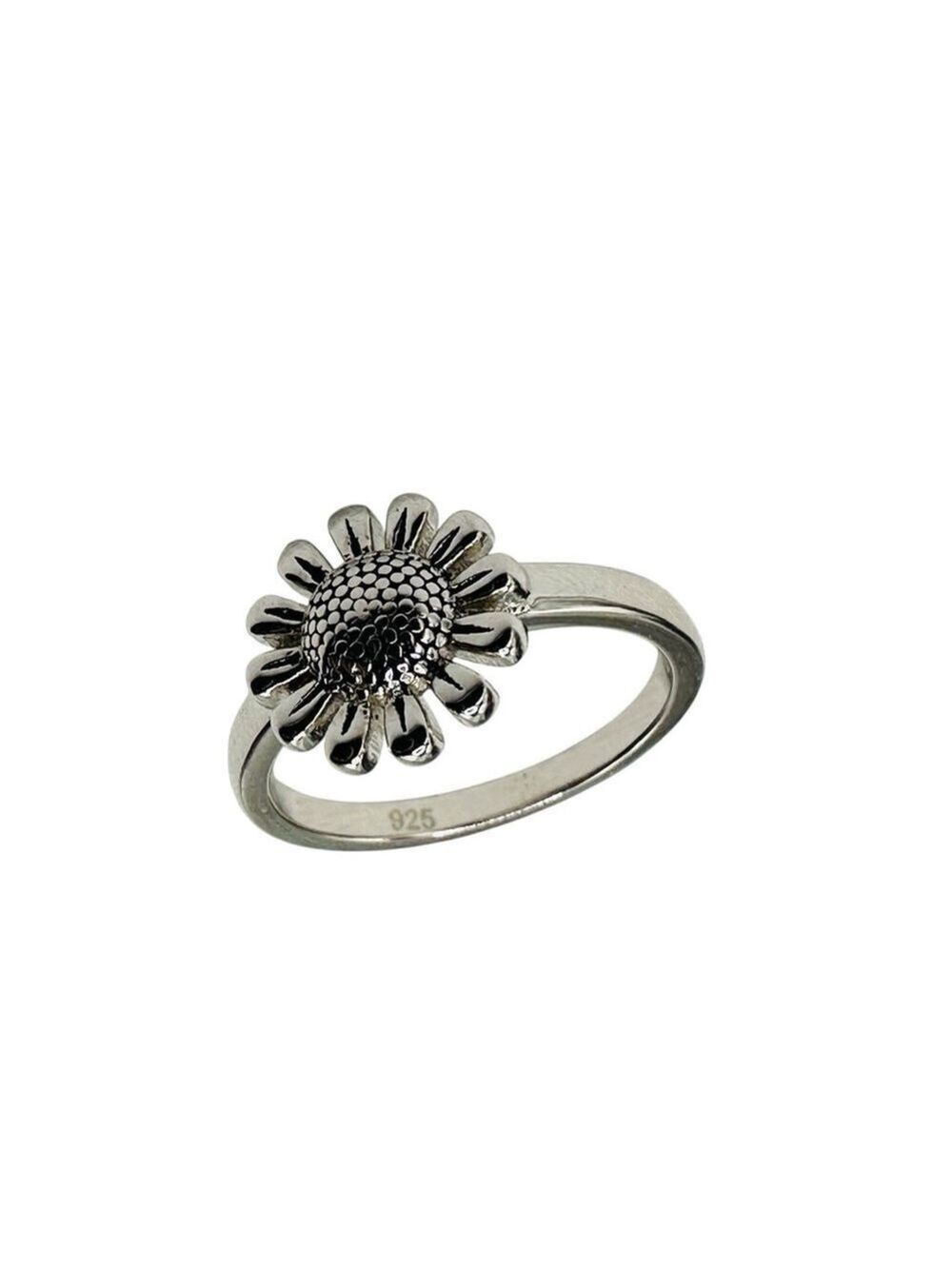 925 Sterling Silver Sunflower Ring Womens 7 Biker Hippie Flower Summer Daisy NWT - Picture 6 of 13